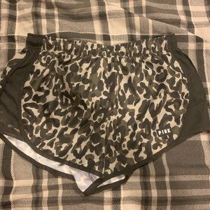 Leopard print sport shorts